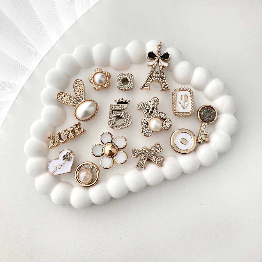 14pcs Sparkling Rhinestone Fau - Croc Style Clog 评论和价格